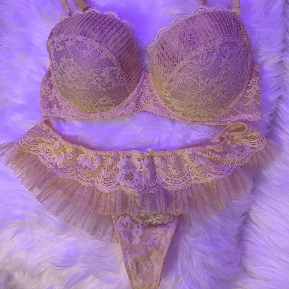 💎✨VS yellow lace glitter Set✨💎